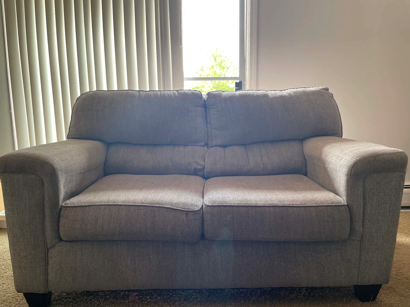 Grey Loveseat Couch/Sofa - photo 2