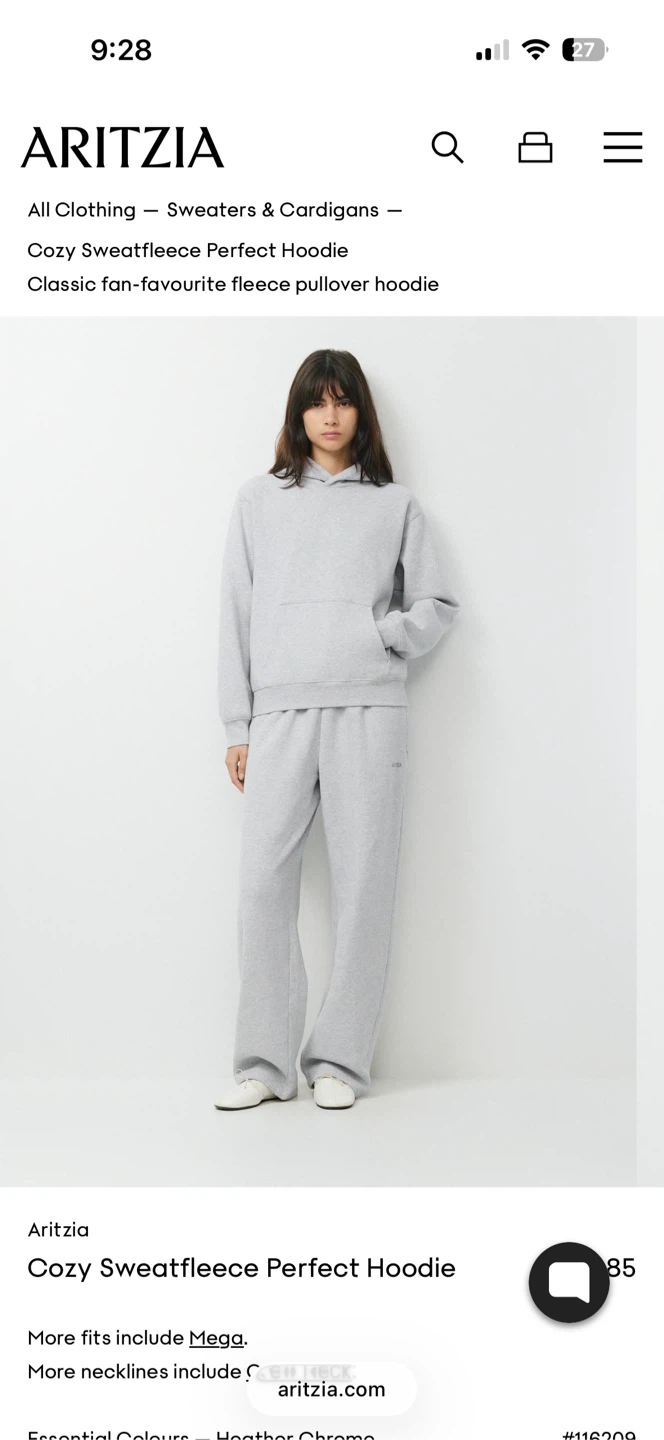 Aritzia Cozy Sweatfleece Perfect Hoodie - photo 2