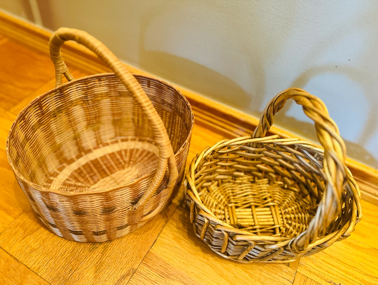 Woven Baskets with Handles - Set of 2 - photo 2