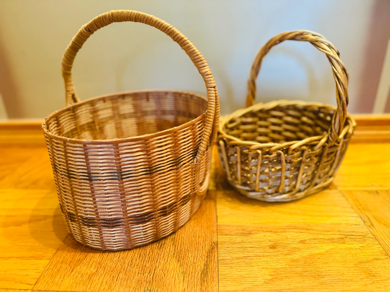 Woven Baskets with Handles - Set of 2 - photo 3