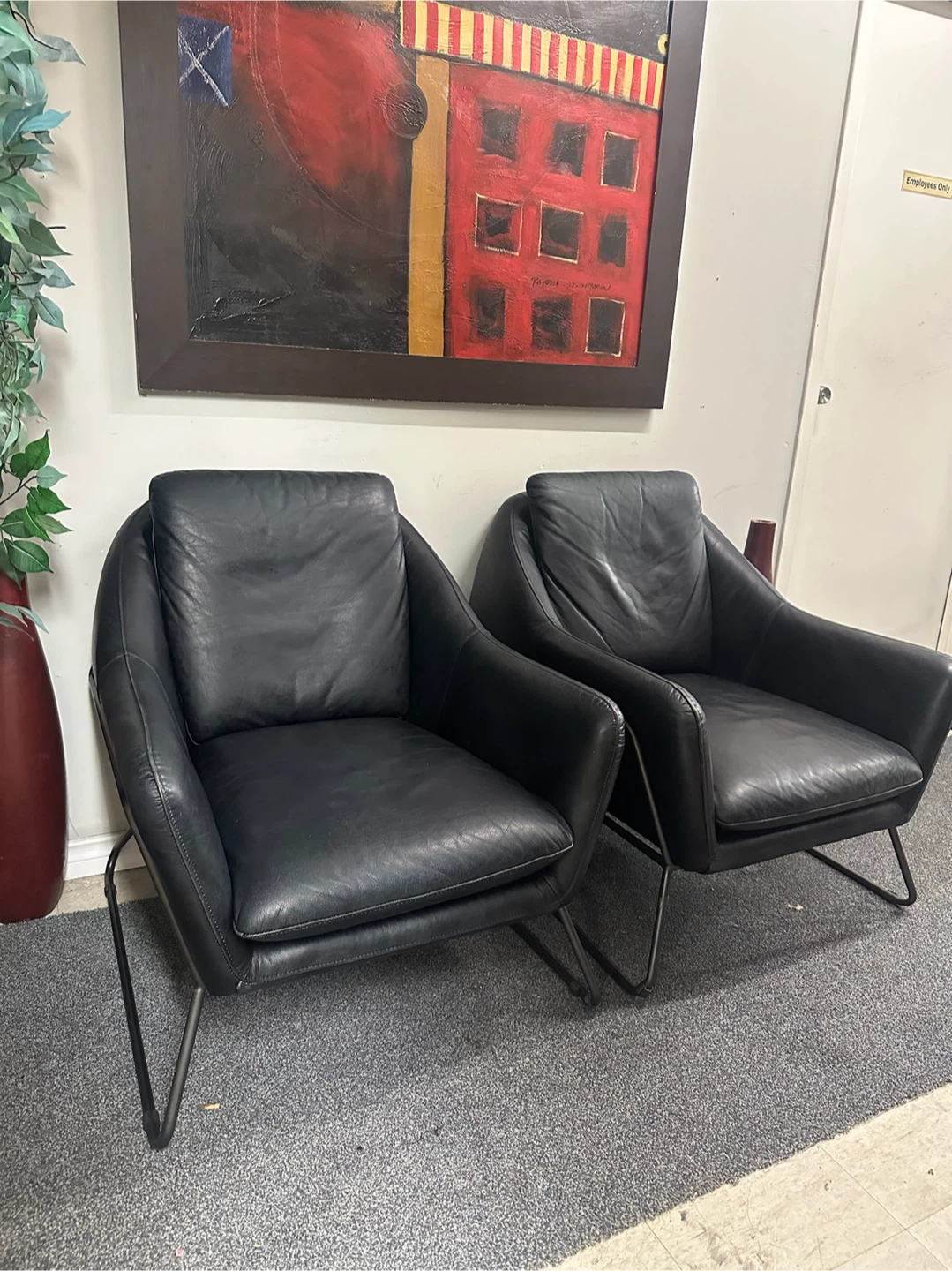 2 Leather Accent Chairs $400 Each