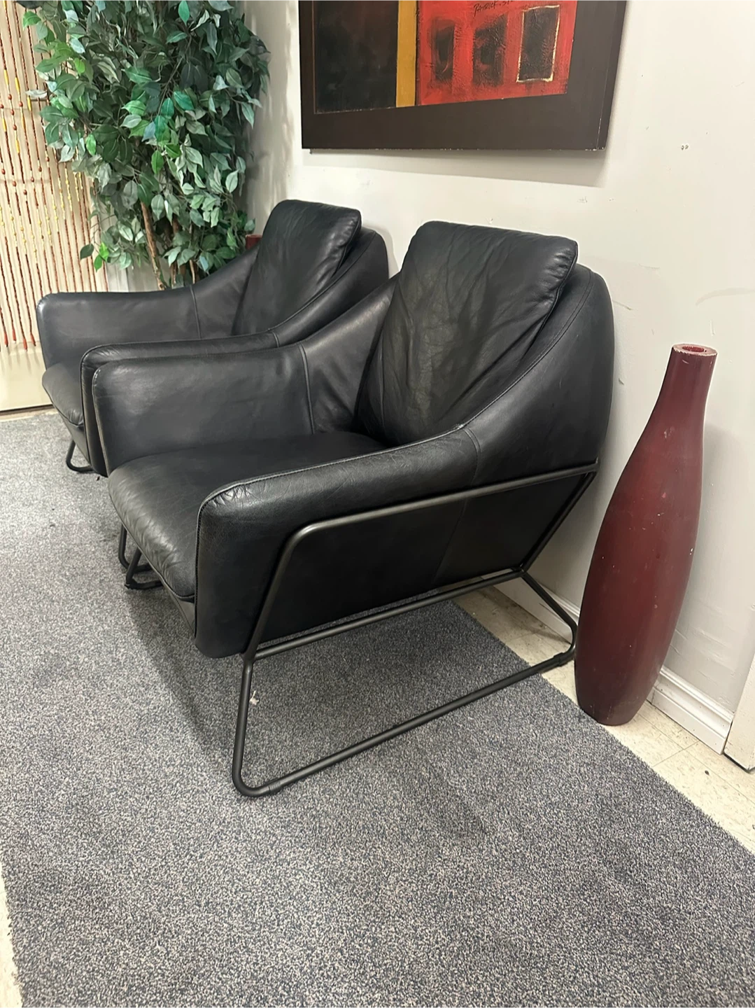 2 Leather Accent Chairs $400 Each - photo 5