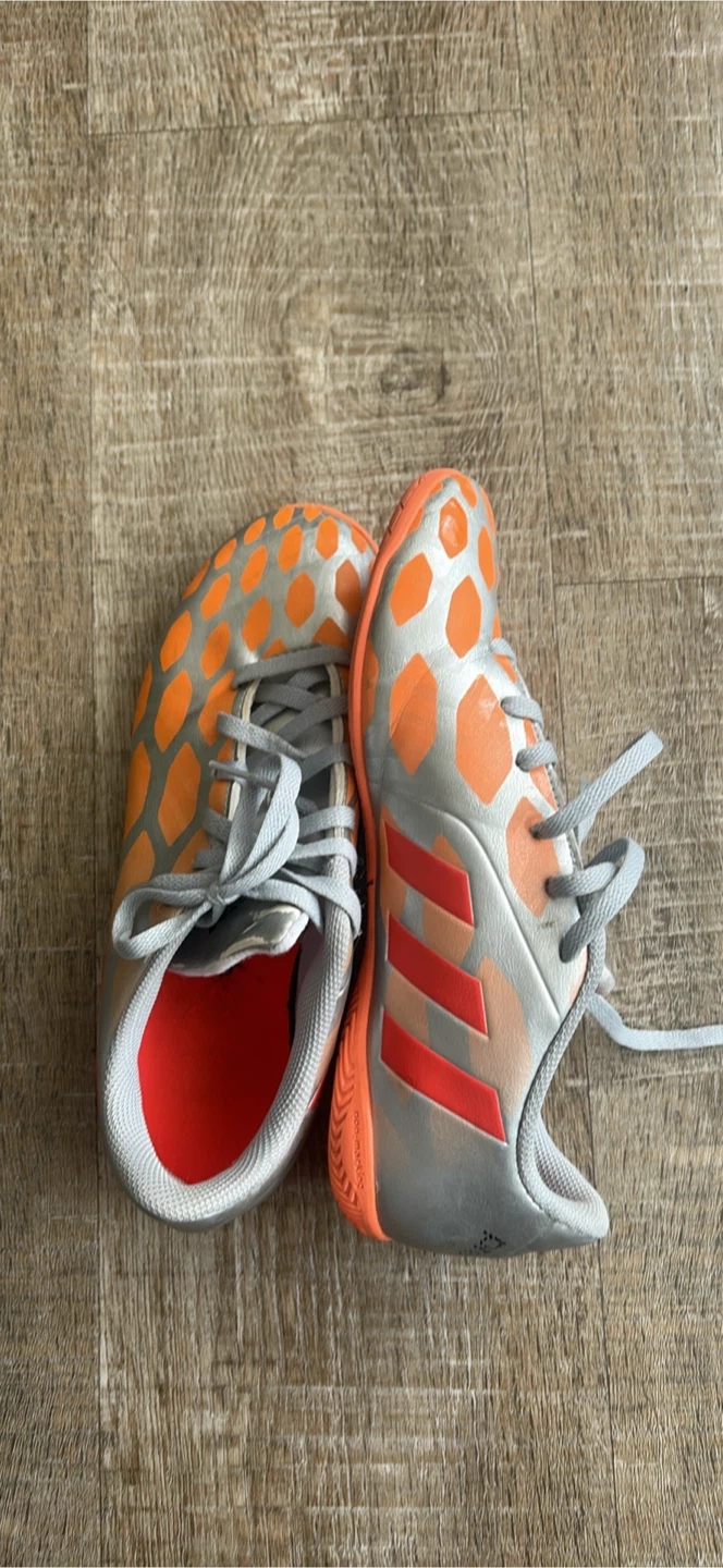 Adidas Soccer Cleats Size 7W Orange Silver