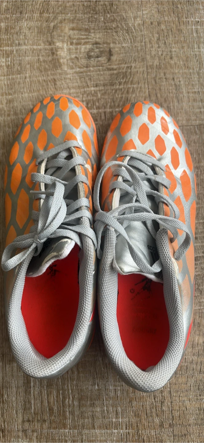 Adidas Soccer Cleats Size 7W Orange Silver - photo 3