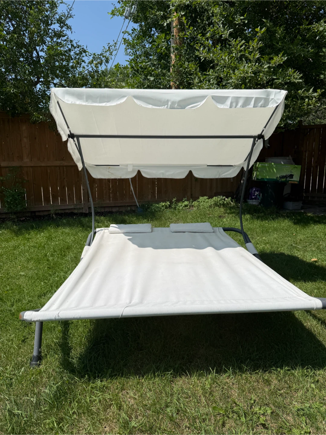 Outsunny Double Chaise Lounge with Canopy - photo 3