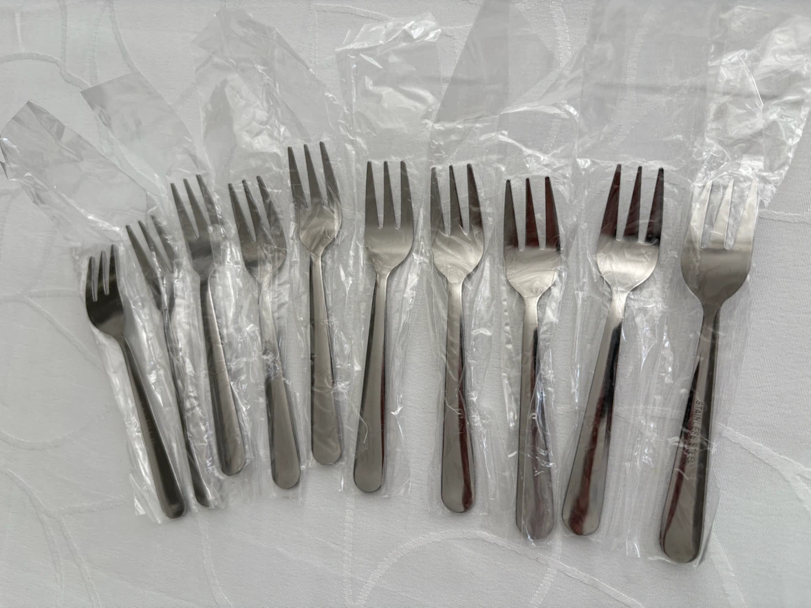 Stainless Steel Forks (Set of 10) - new - photo 2