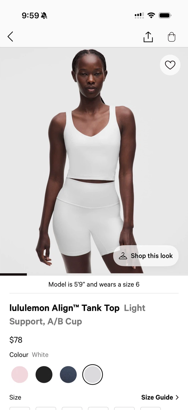 Lululemon Align Tank Top White Size 2 - photo 3
