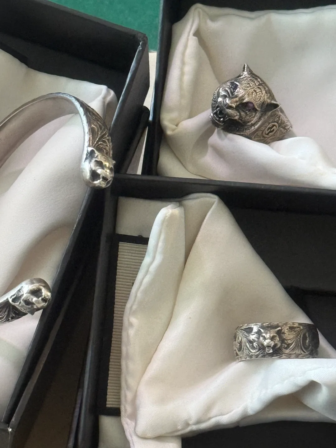 Gucci Silver Bracelet and Rings Set - photo 2
