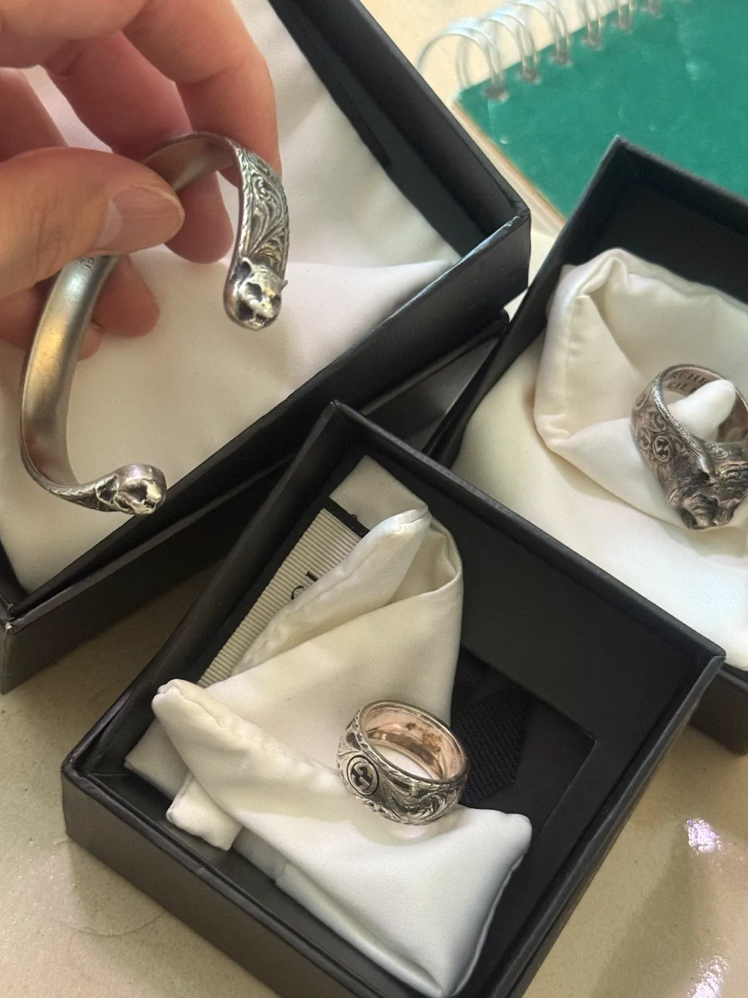 Gucci Silver Bracelet and Rings Set - photo 4