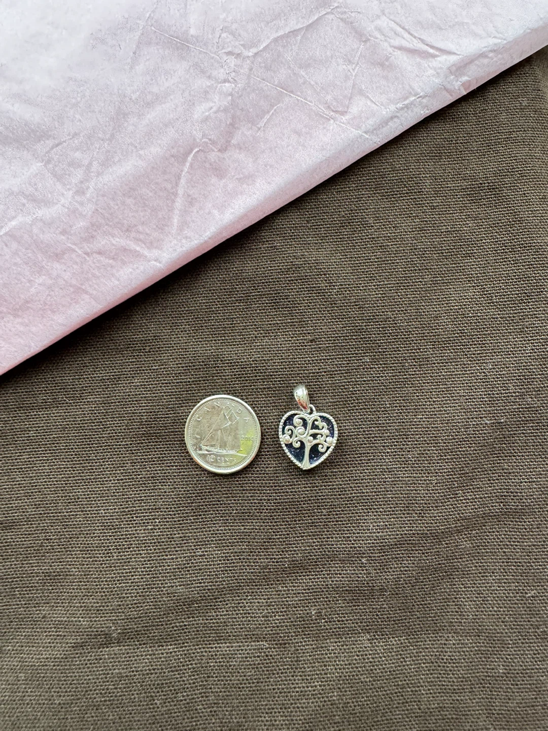 Heart Pendant Necklace Charm - Blue Sandstone - photo 2