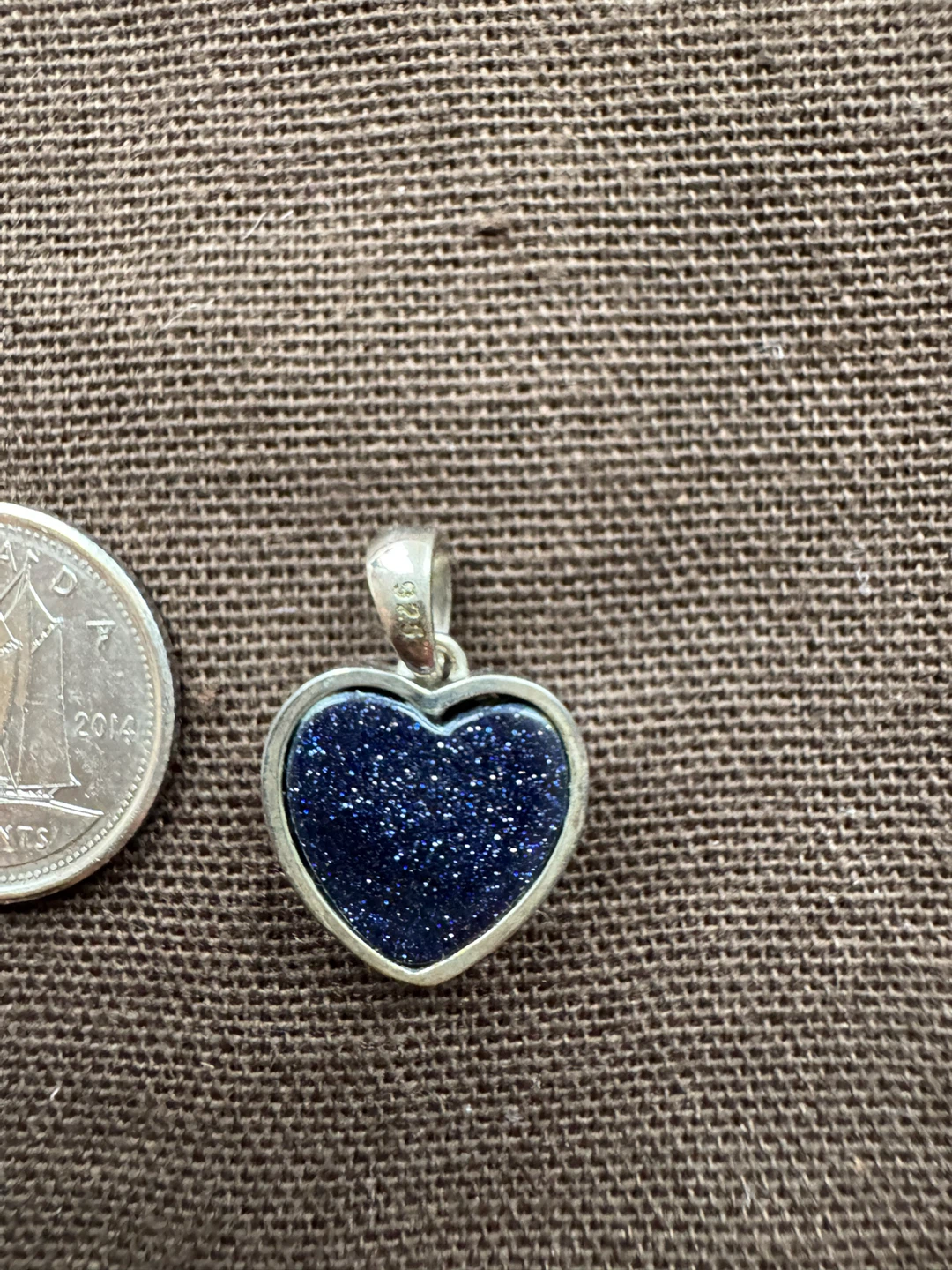 Heart Pendant Necklace Charm - Blue Sandstone - photo 4