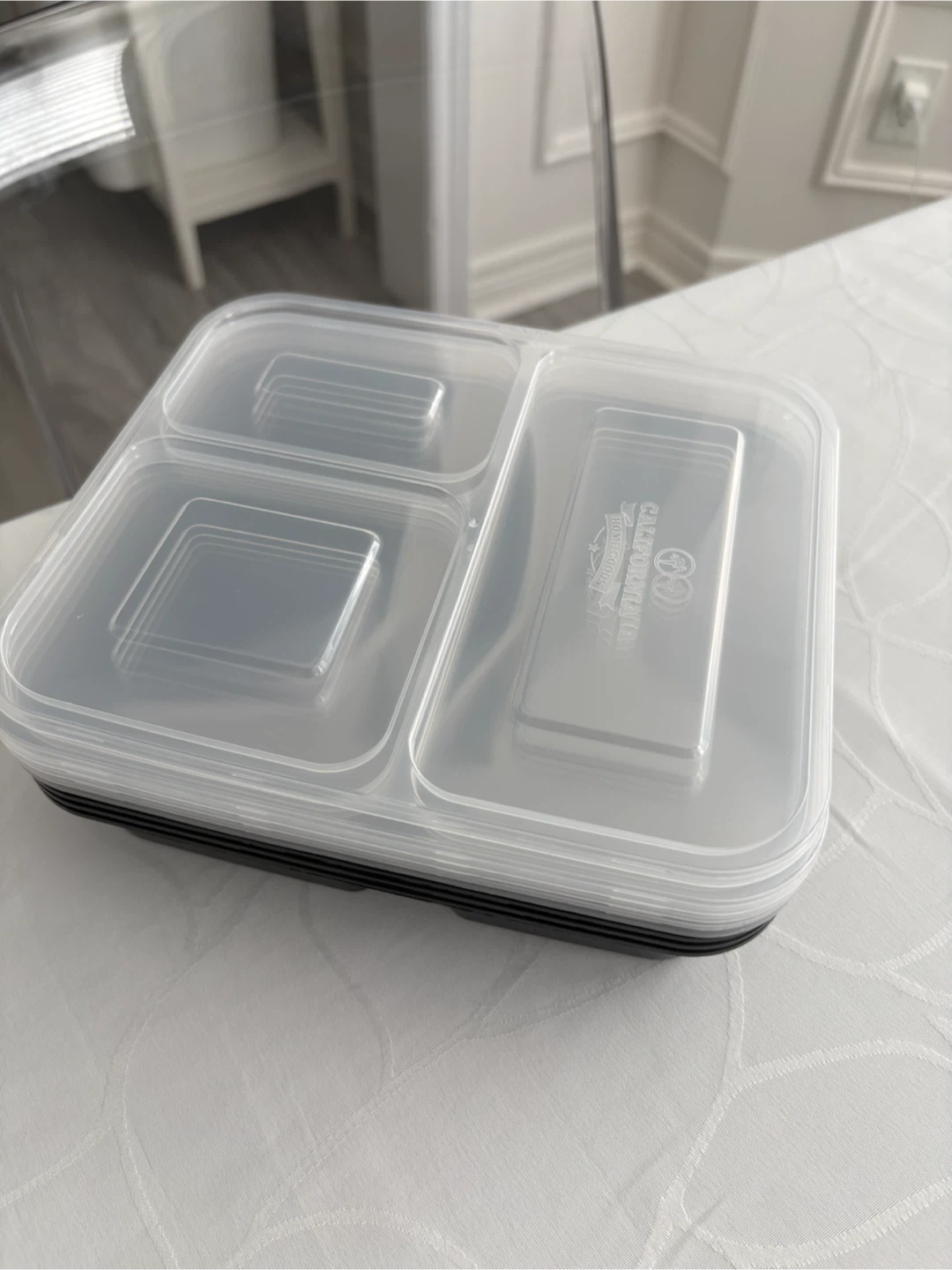 California Home Goods 5-Compartment Meal Prep Containers