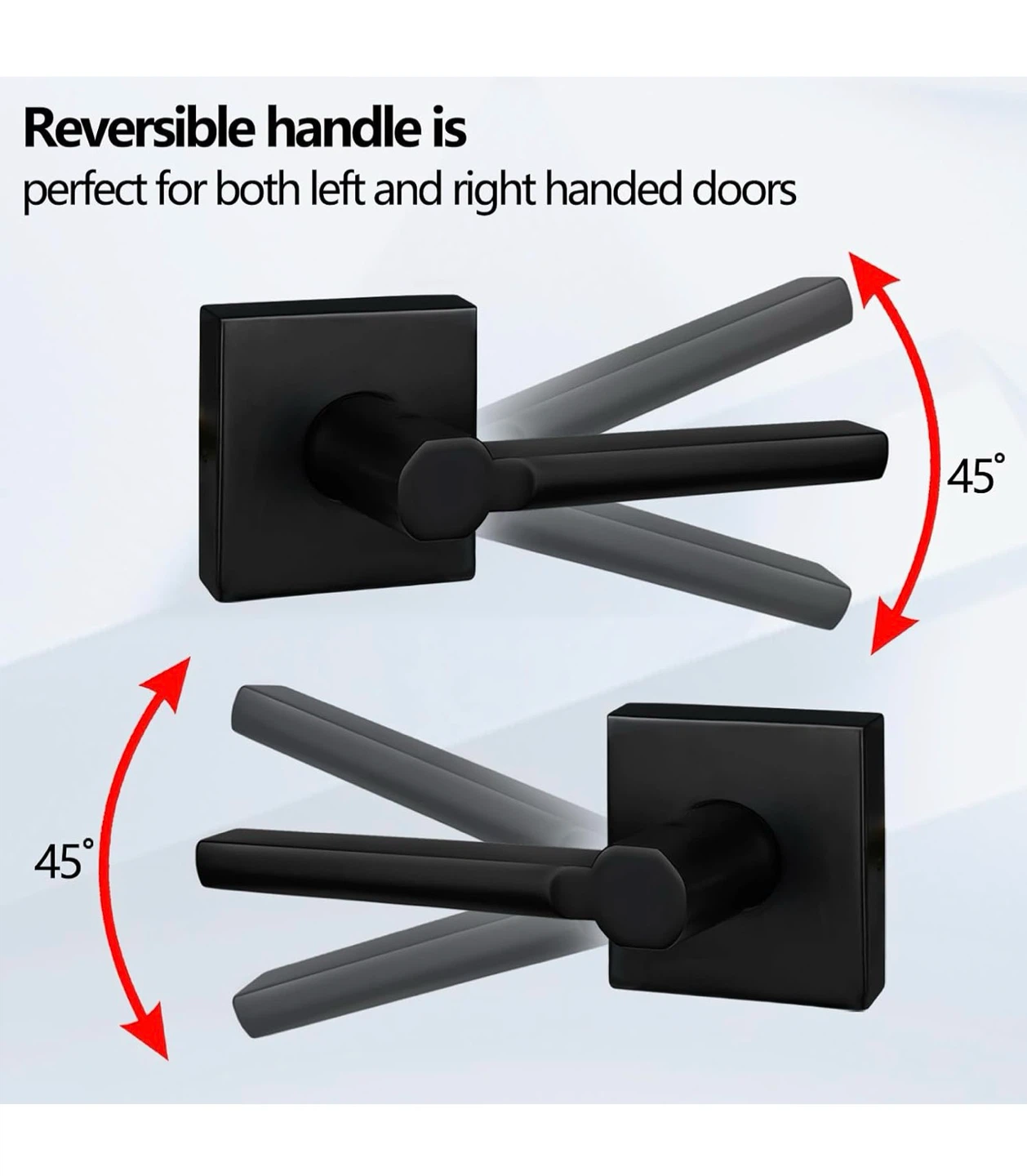 NEWBANG 6 Pack Hall/Closet Lever Handle Lock - Matt Black LHC - photo 4