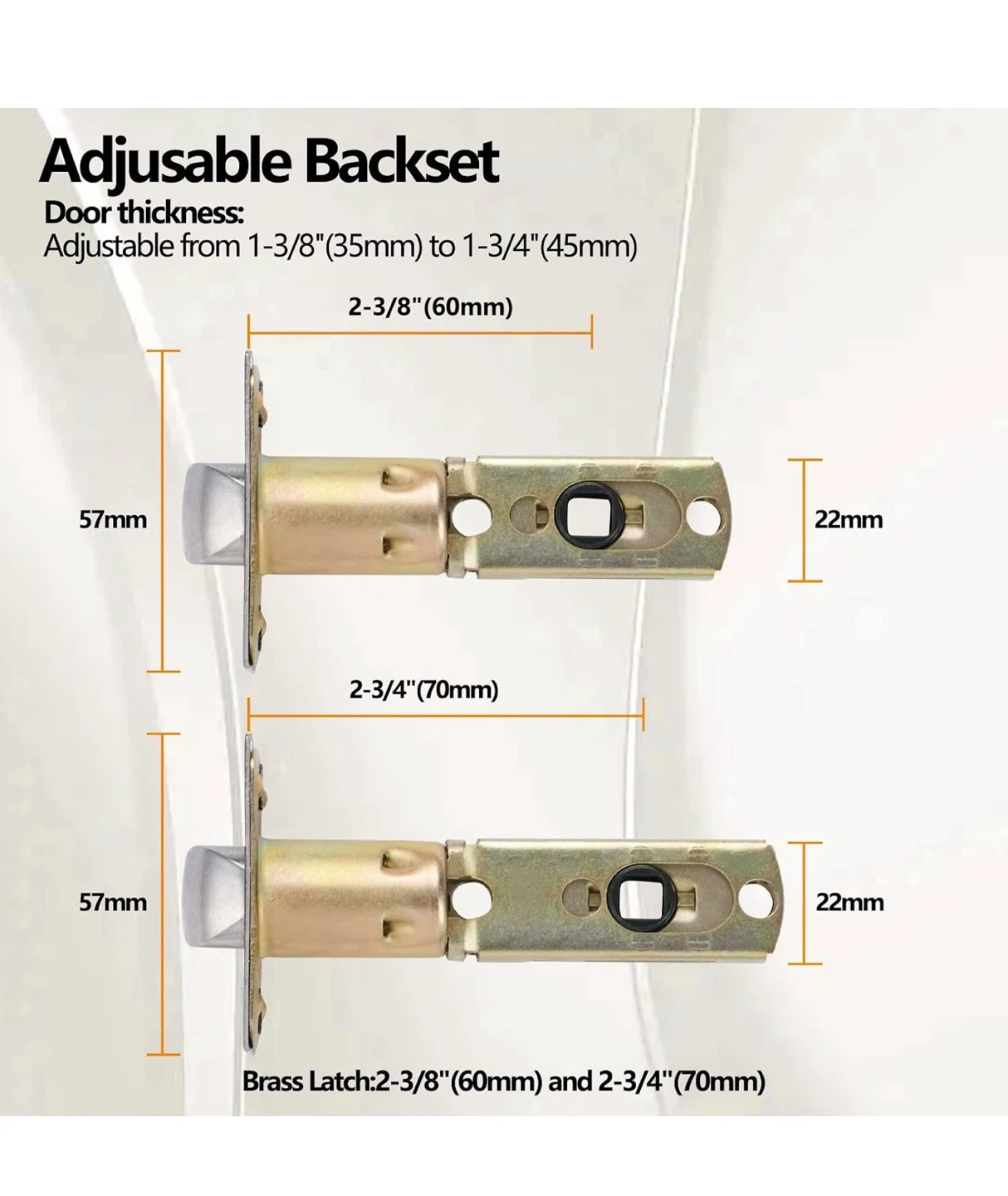NEWBANG 6 Pack Hall/Closet Lever Handle Lock - Matt Black LHC - photo 5