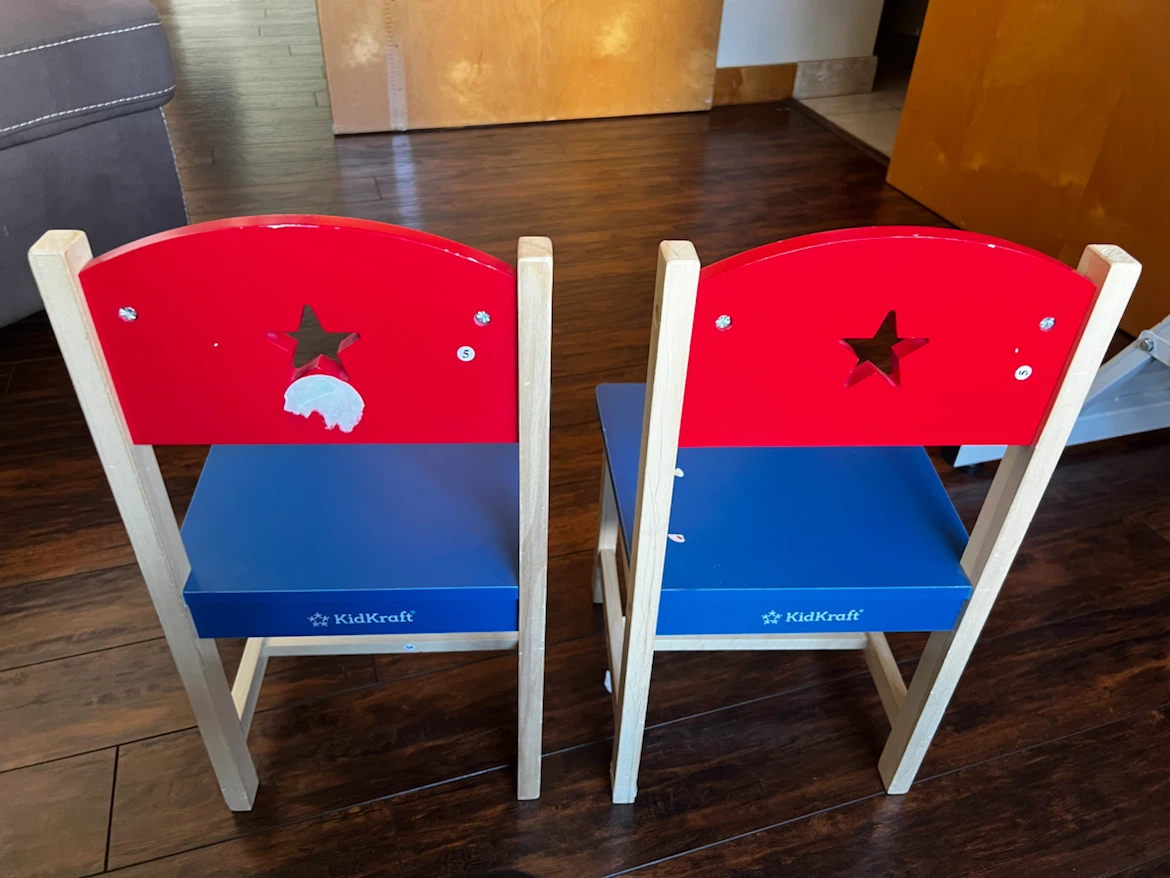 KidKraft Red Star Chairs - Set of 2