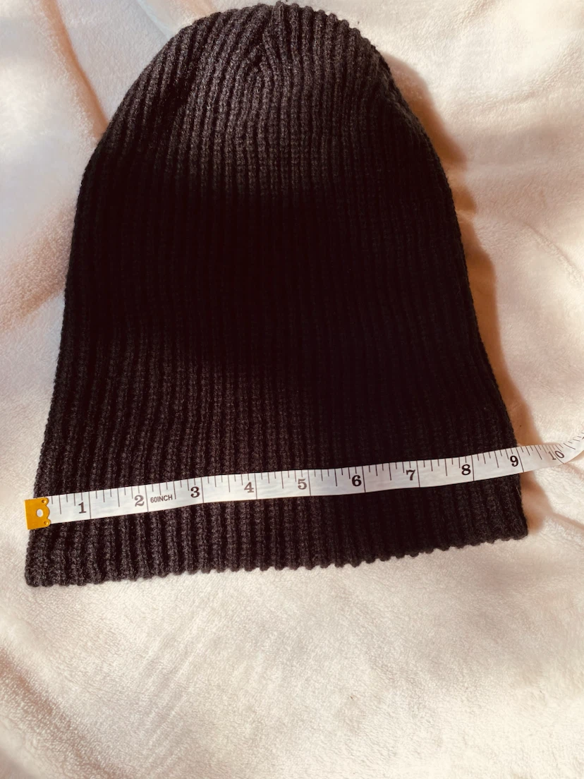 Black Ribbed Knit Beanie - photo 2
