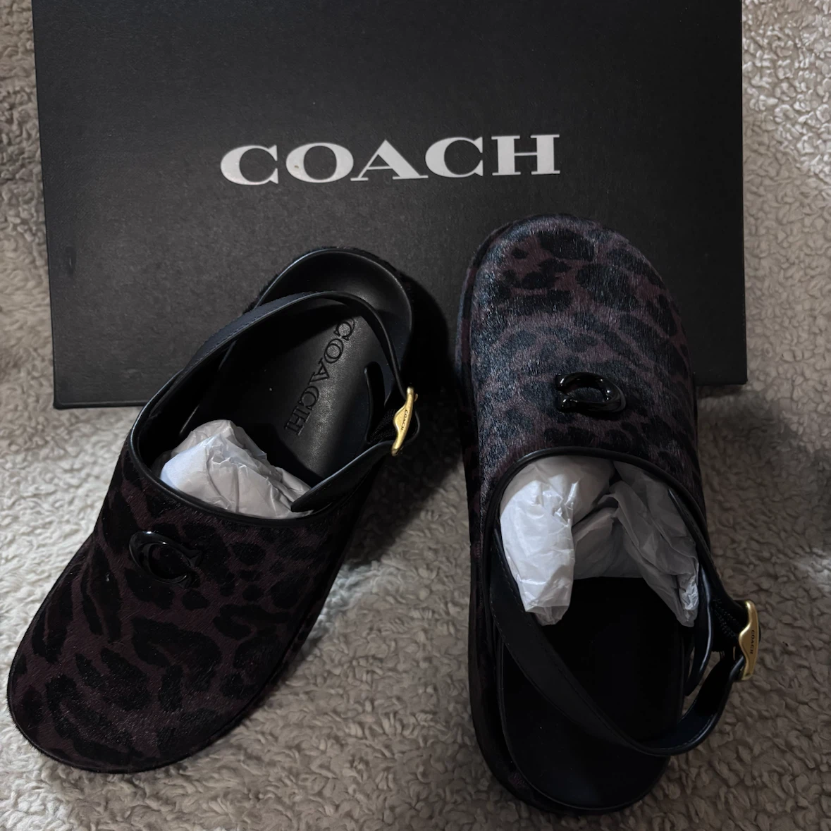 Coach Leopard Print Clogs - photo 2