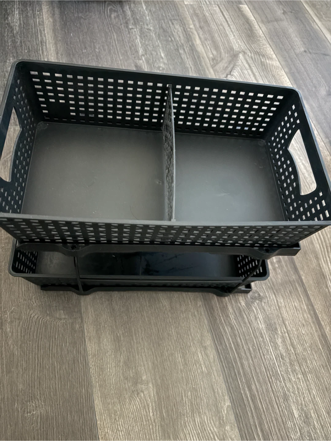 Black 2-Tier Storage Baskets - photo 3
