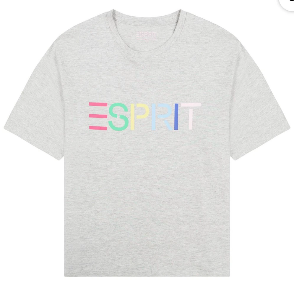 ESPRIT Women's Logo Crewneck Tshirt, Retro 80s Viral - XS to XL