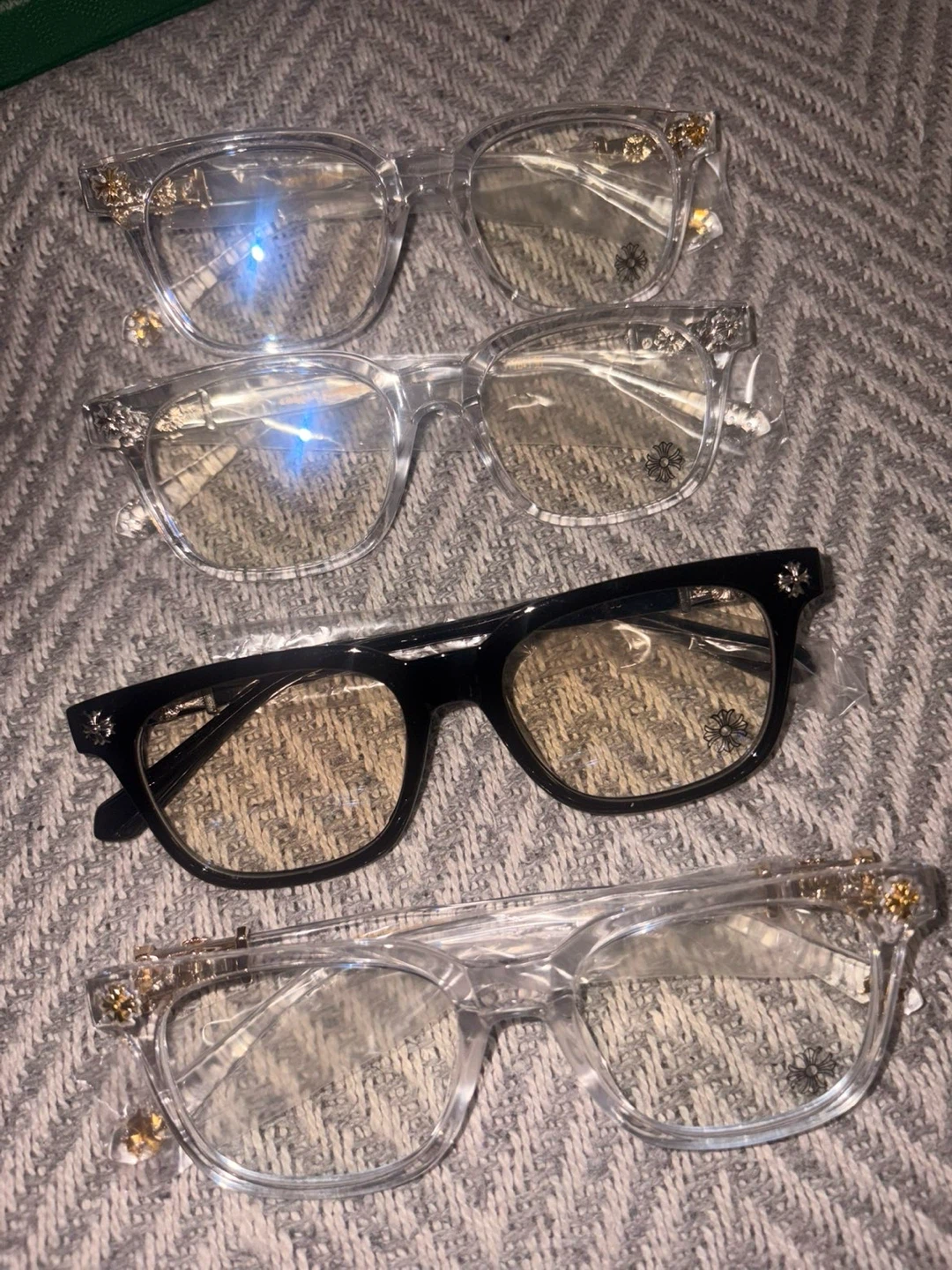 Chrome Hearts Glasses - Clear & Black Frames
