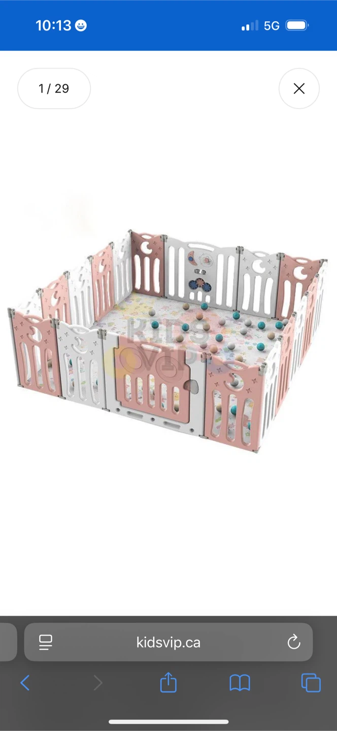 Kids Playpen with Balls and Mat