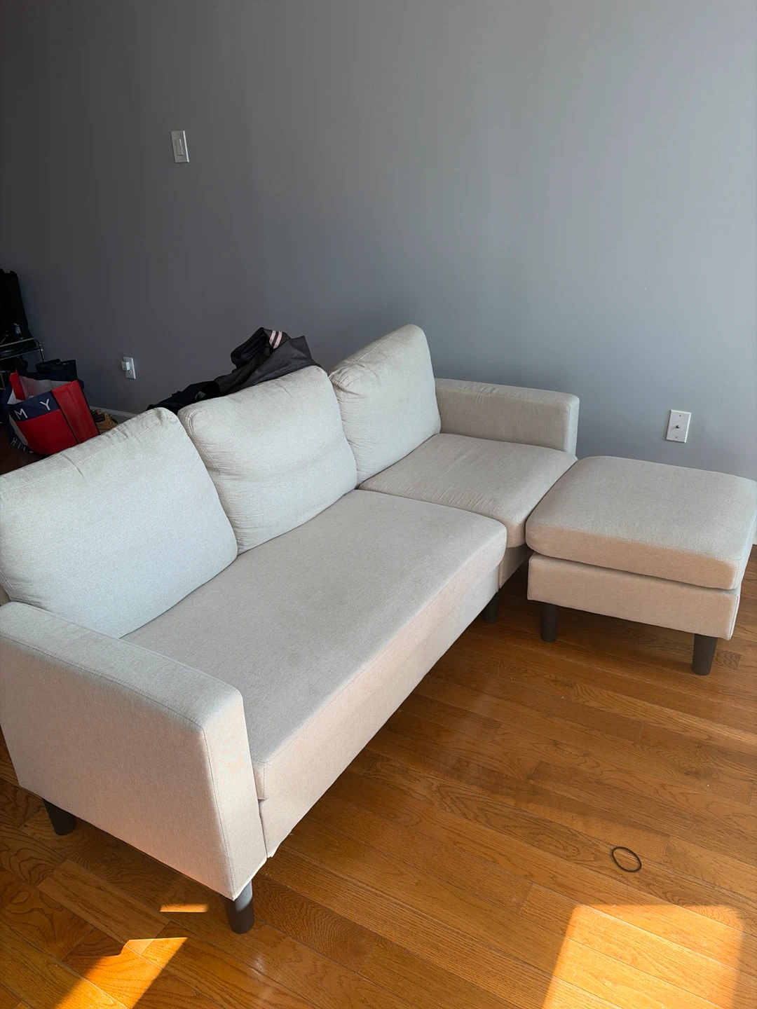 JAMFLY Sectional Sofa Couch - Khaki - photo 2
