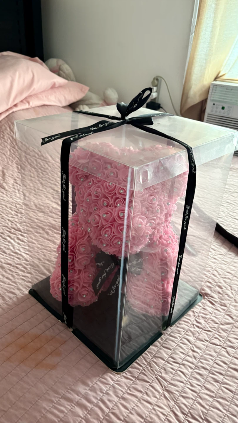 Pink Rose Bear with Rhinestones - photo 2