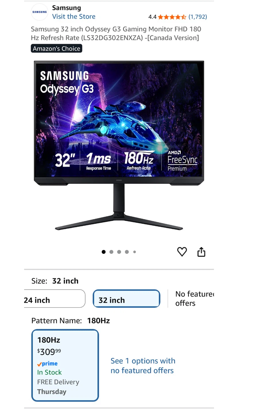 Samsung 32 inch Odyssey G3 Gaming Monitor - photo 5