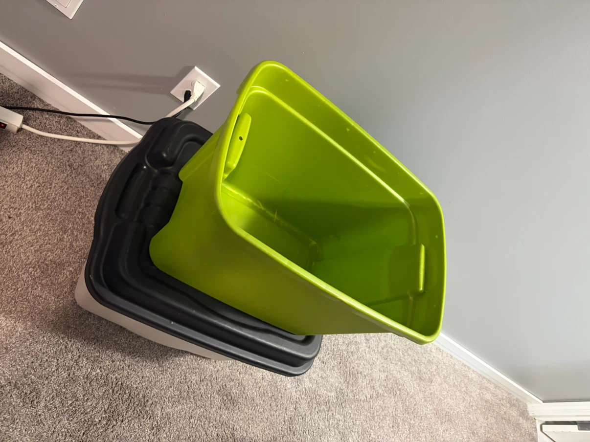 Green and White Storage Totes with Lids - photo 2