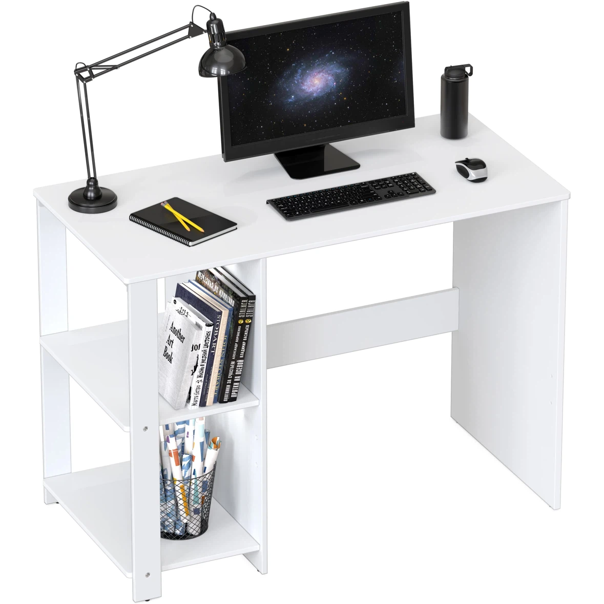 Home Office Computer Desk with Shelves - photo 5