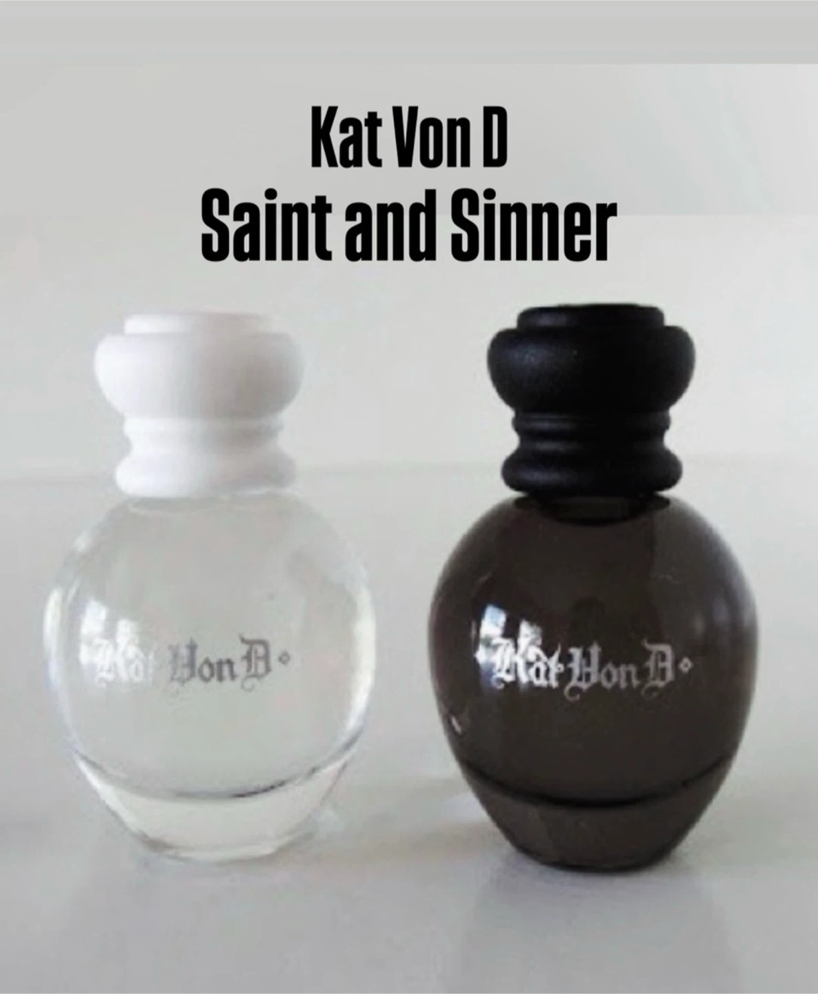 NEW! RARE AF Kat Von D Saint & Sinner Mini Bottles DISCONTINUED