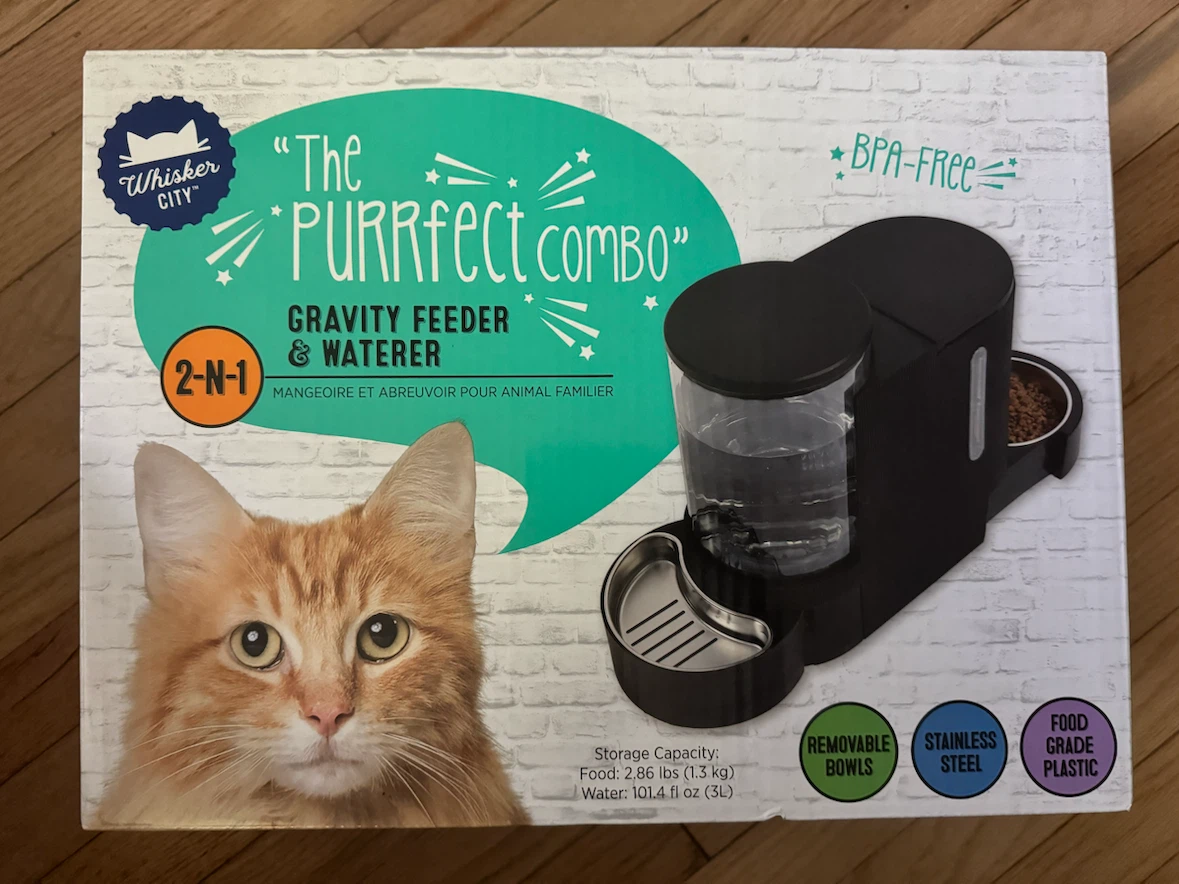 (2 available) Whisker City" Gravity Feeder & Waterer