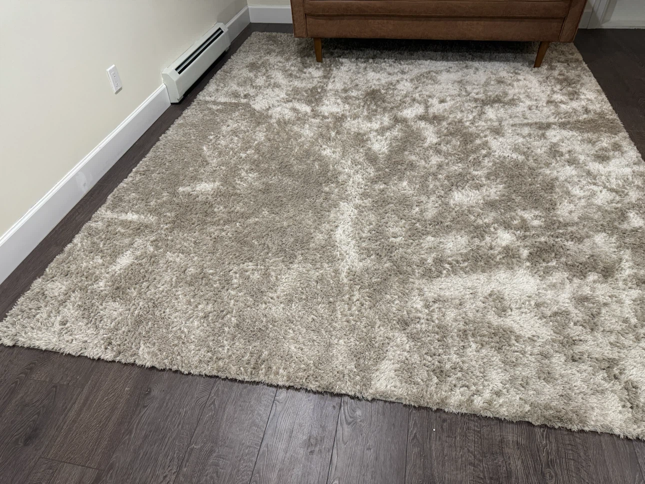 Shaggy Area Rug - Beige (1 large, 1 small)