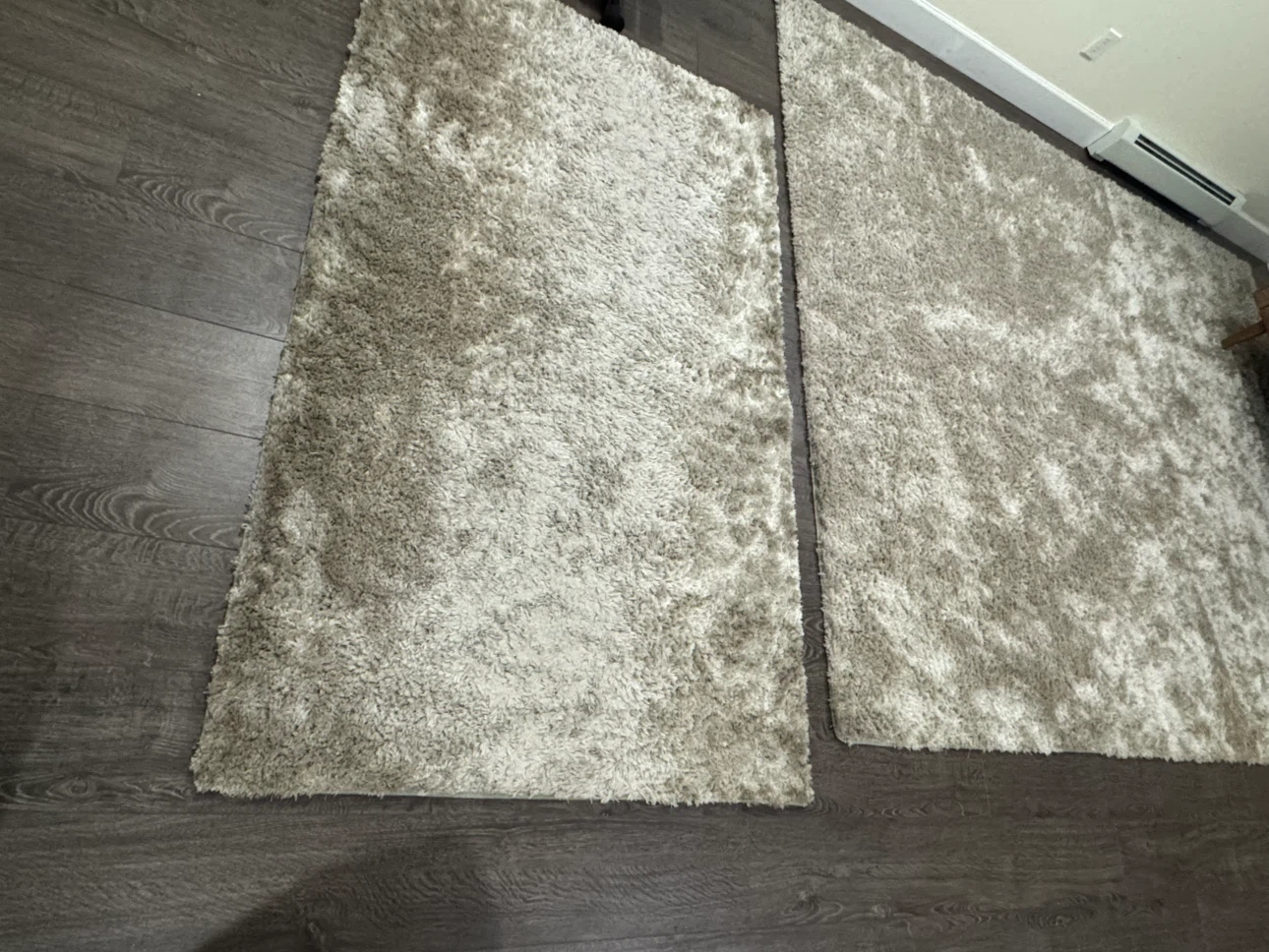 Shaggy Area Rug - Beige (1 large, 1 small) - photo 2