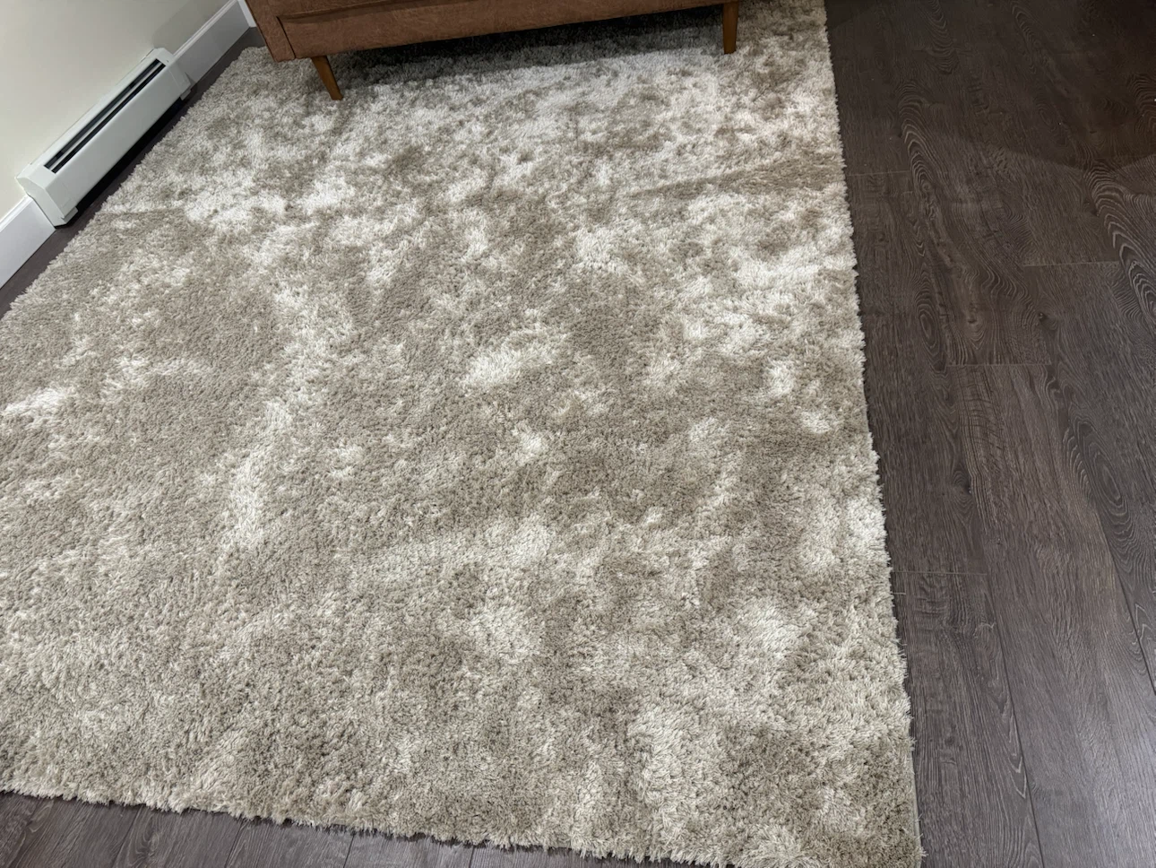 Shaggy Area Rug - Beige (1 large, 1 small) - photo 3