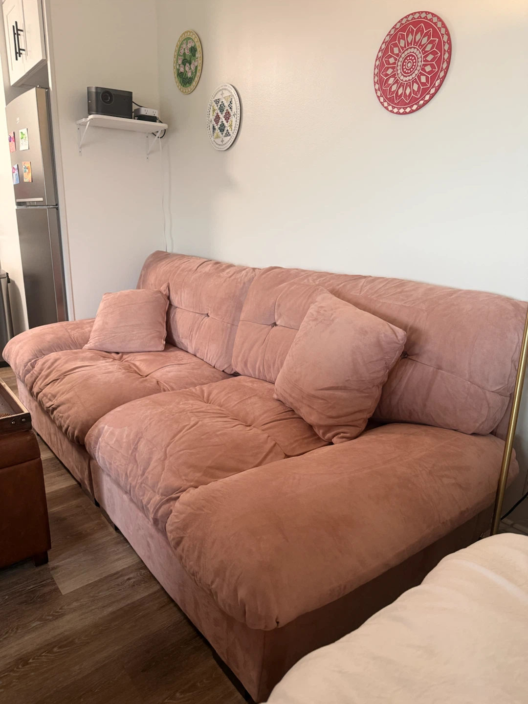 Pink Oversized Deep Sectional Couch - photo 4