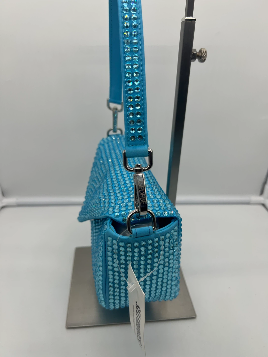 NEW GEDEBE My Love Mini Azure Blue Strass Crystal Shoulder Bag - photo 3