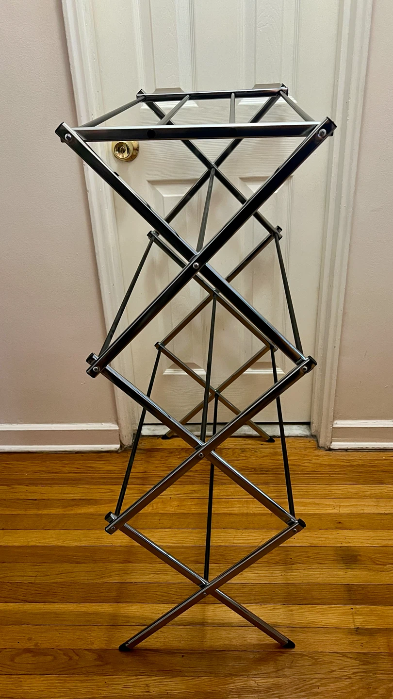 Amazon Basics Foldable Portable Metal Clothes Drying Rack - photo 3