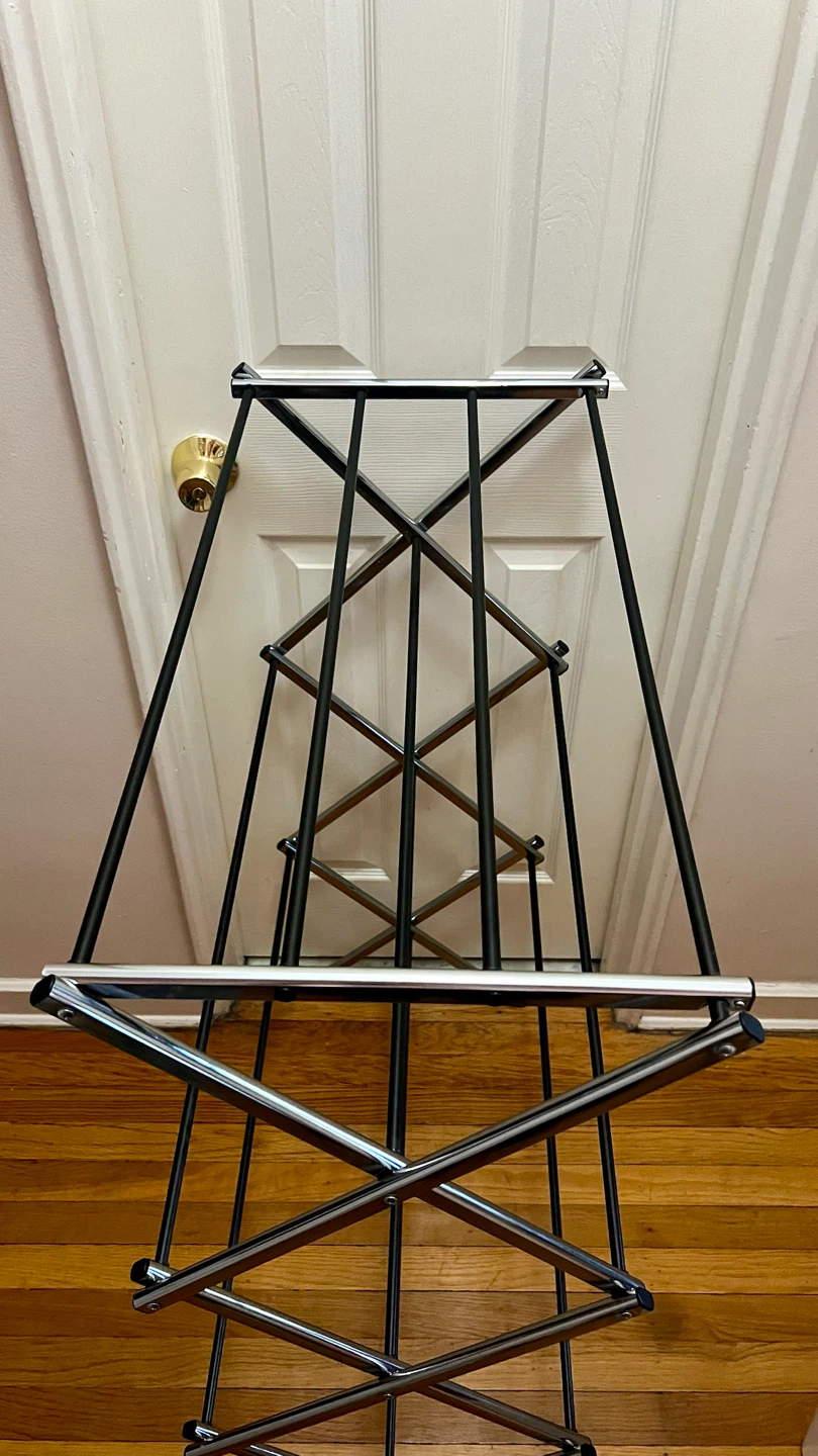 Amazon Basics Foldable Portable Metal Clothes Drying Rack - photo 4