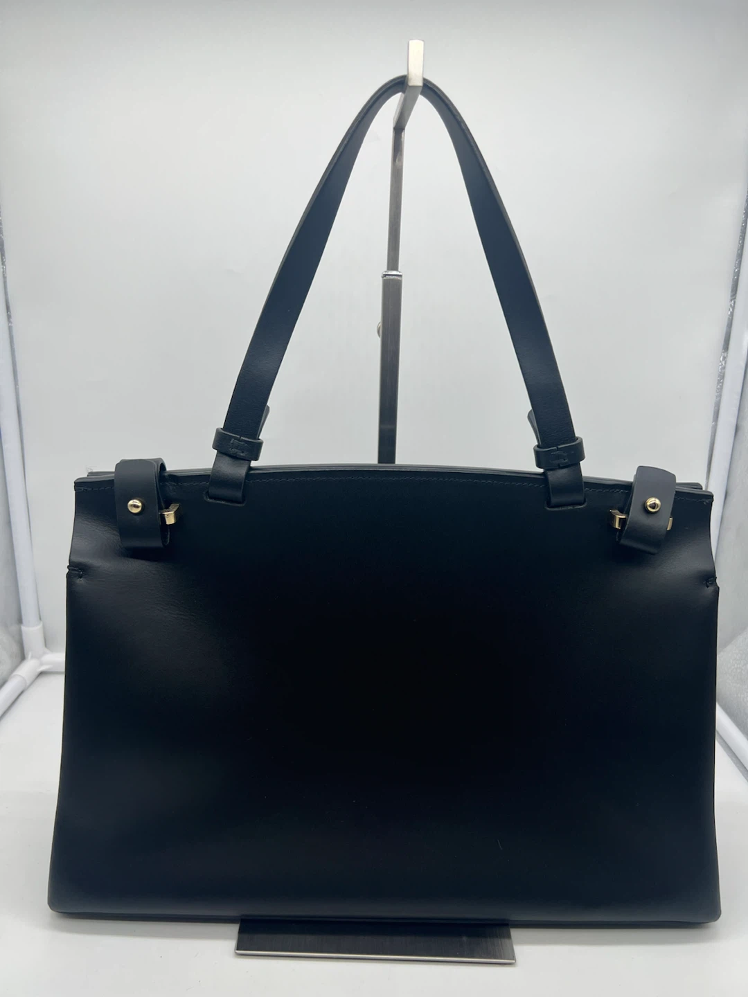 NICO GIANI Voltea Black Smooth Leather Large Satchel Top Handle - photo 5