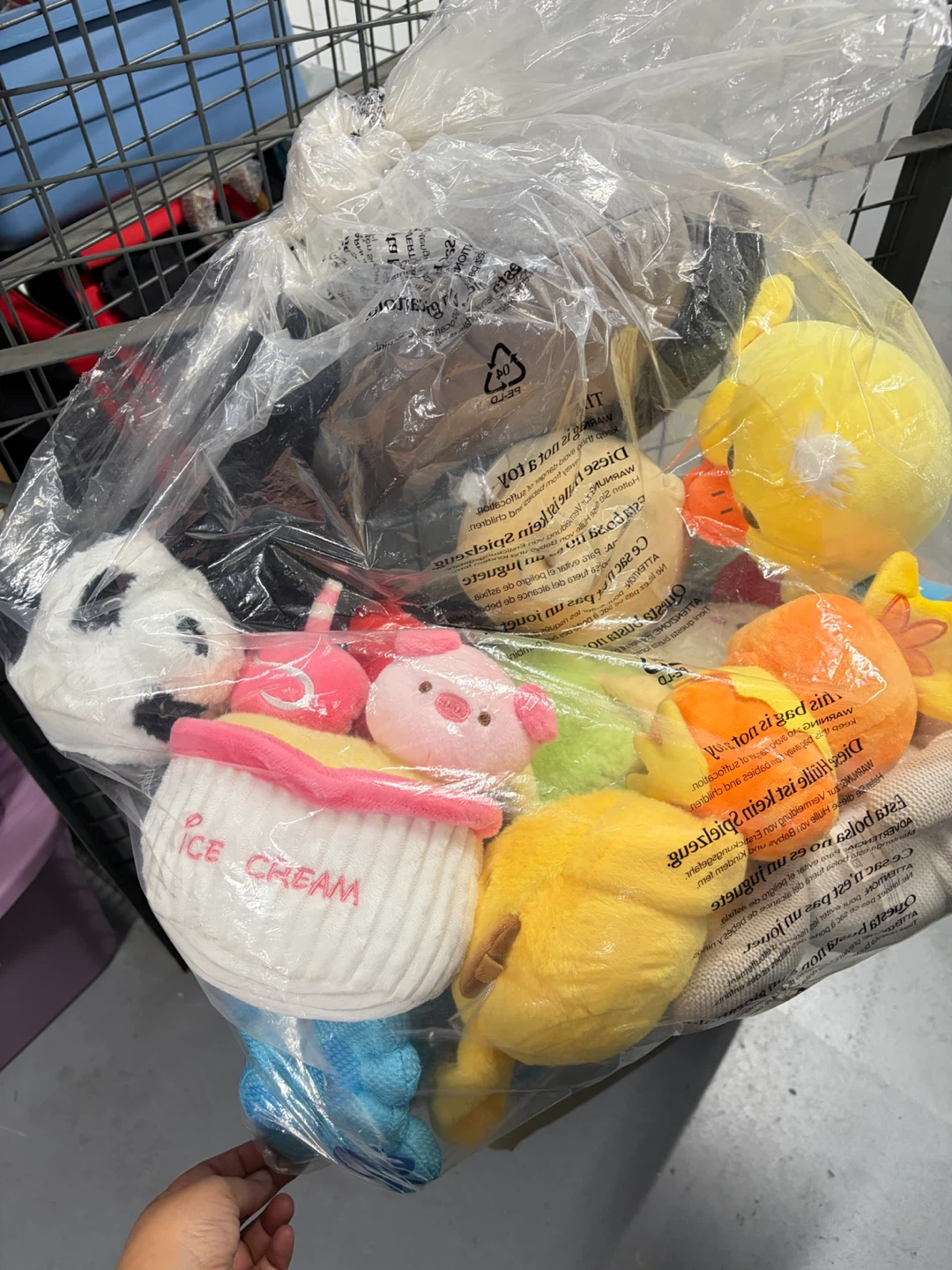 12 Plush Toys - Ice Cream, Pig, Duck, Cow, etc