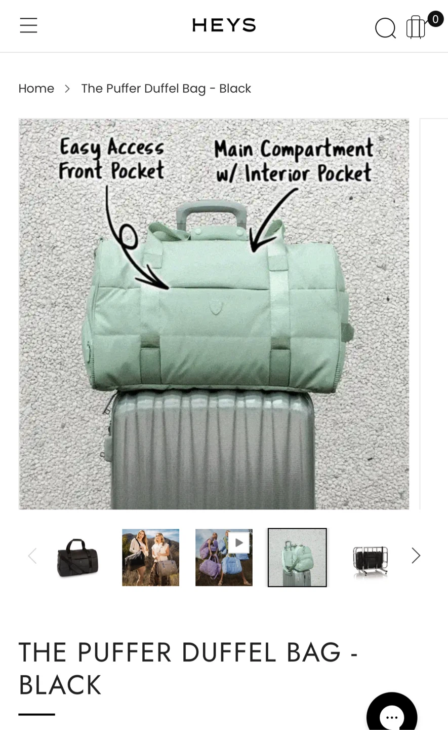 HEYS The Puffer Duffel Bag - Sage Green - photo 2
