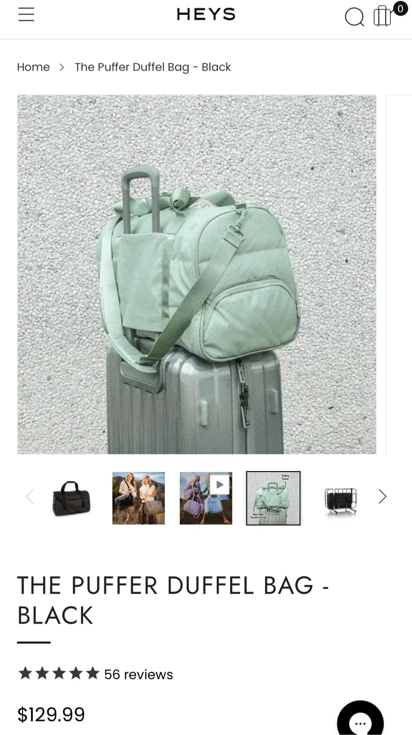 HEYS The Puffer Duffel Bag - Sage Green - photo 3