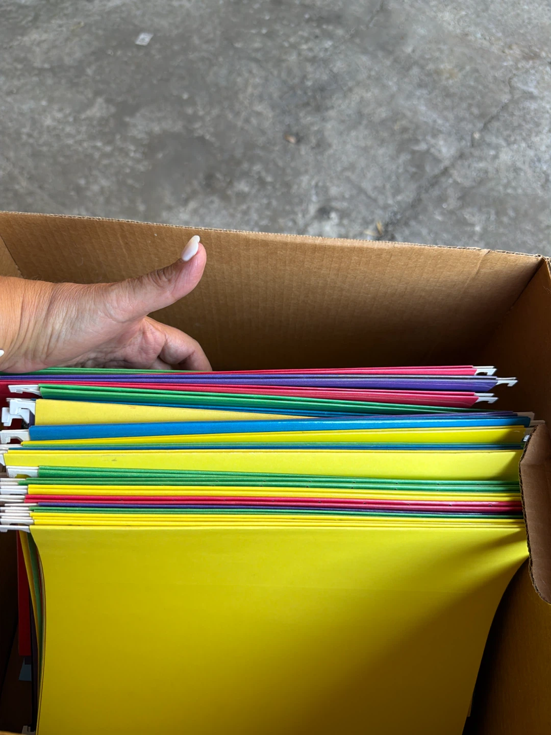Assorted Color Hanging File Folders