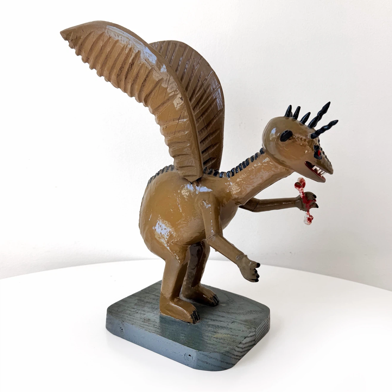Carved Wooden Folk Art Dragon - photo 3