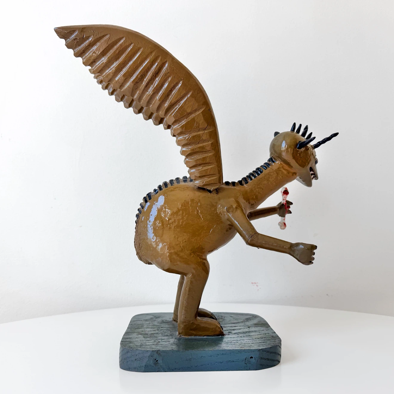 Carved Wooden Folk Art Dragon - photo 4