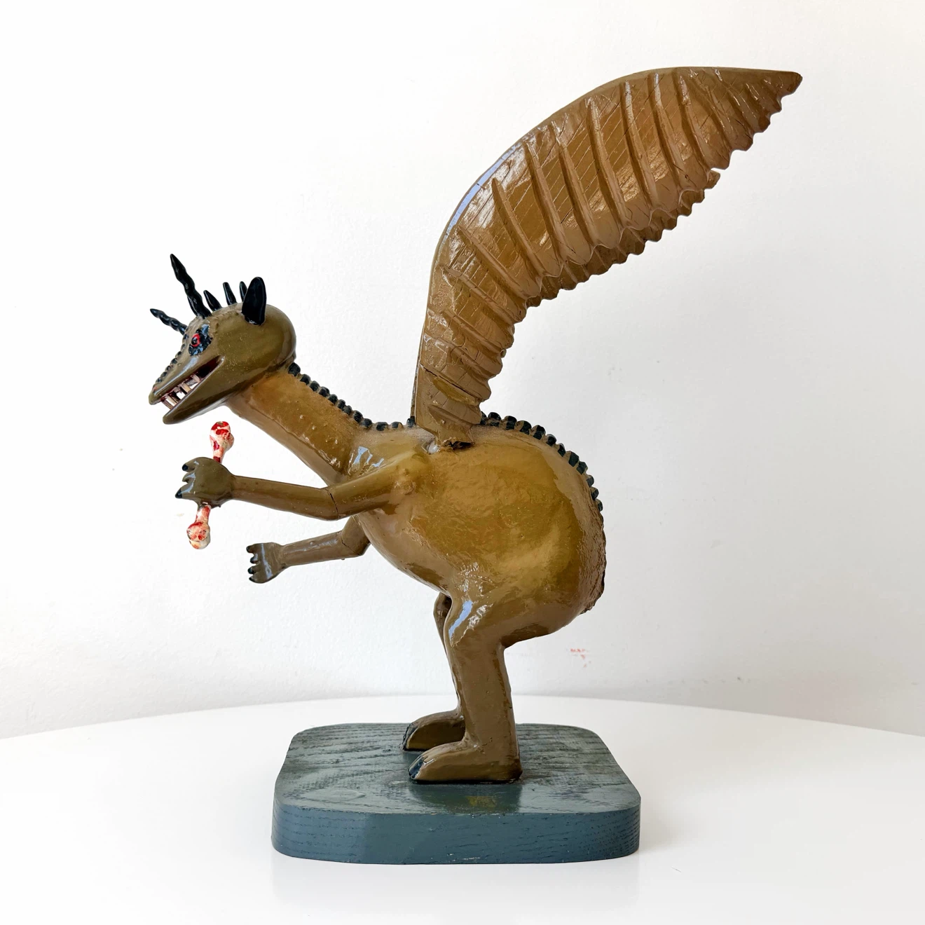 Carved Wooden Folk Art Dragon - photo 5