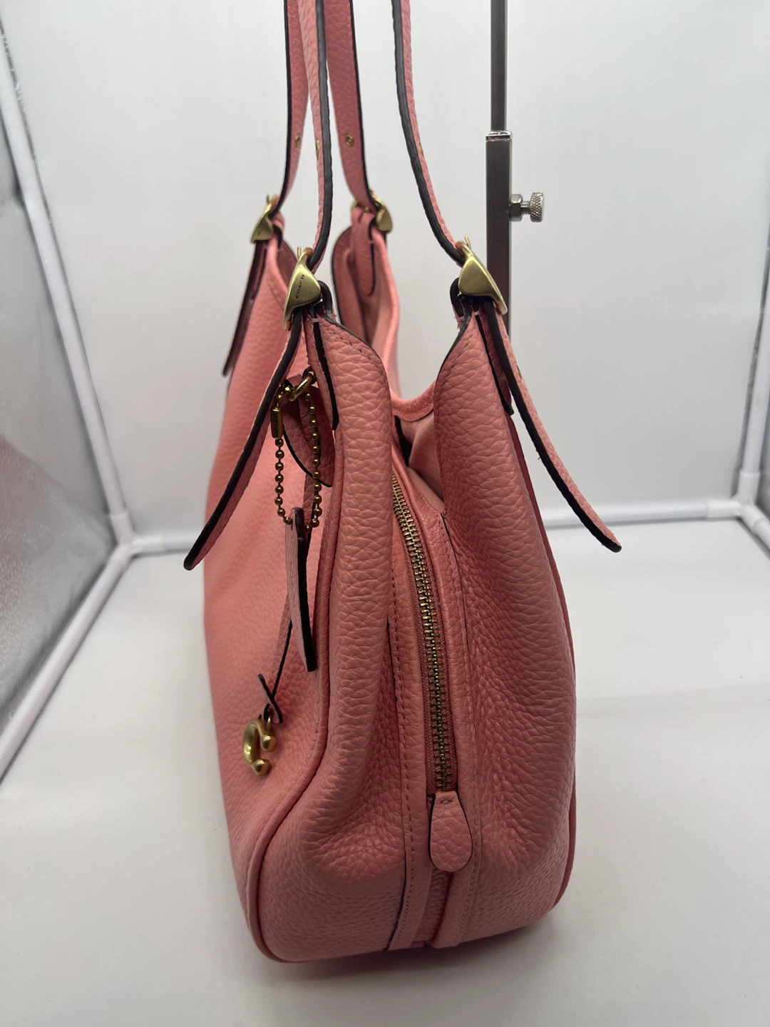 COACH C4824 Lori Candy Pink Soft Pebble Leather Shoulder Bag - photo 2