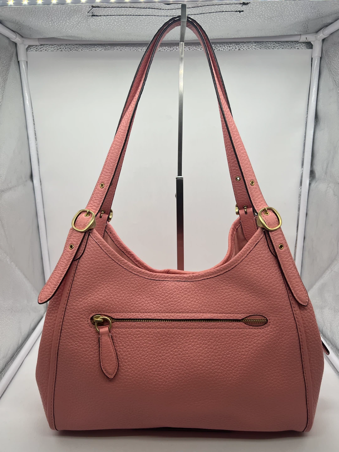 COACH C4824 Lori Candy Pink Soft Pebble Leather Shoulder Bag - photo 3