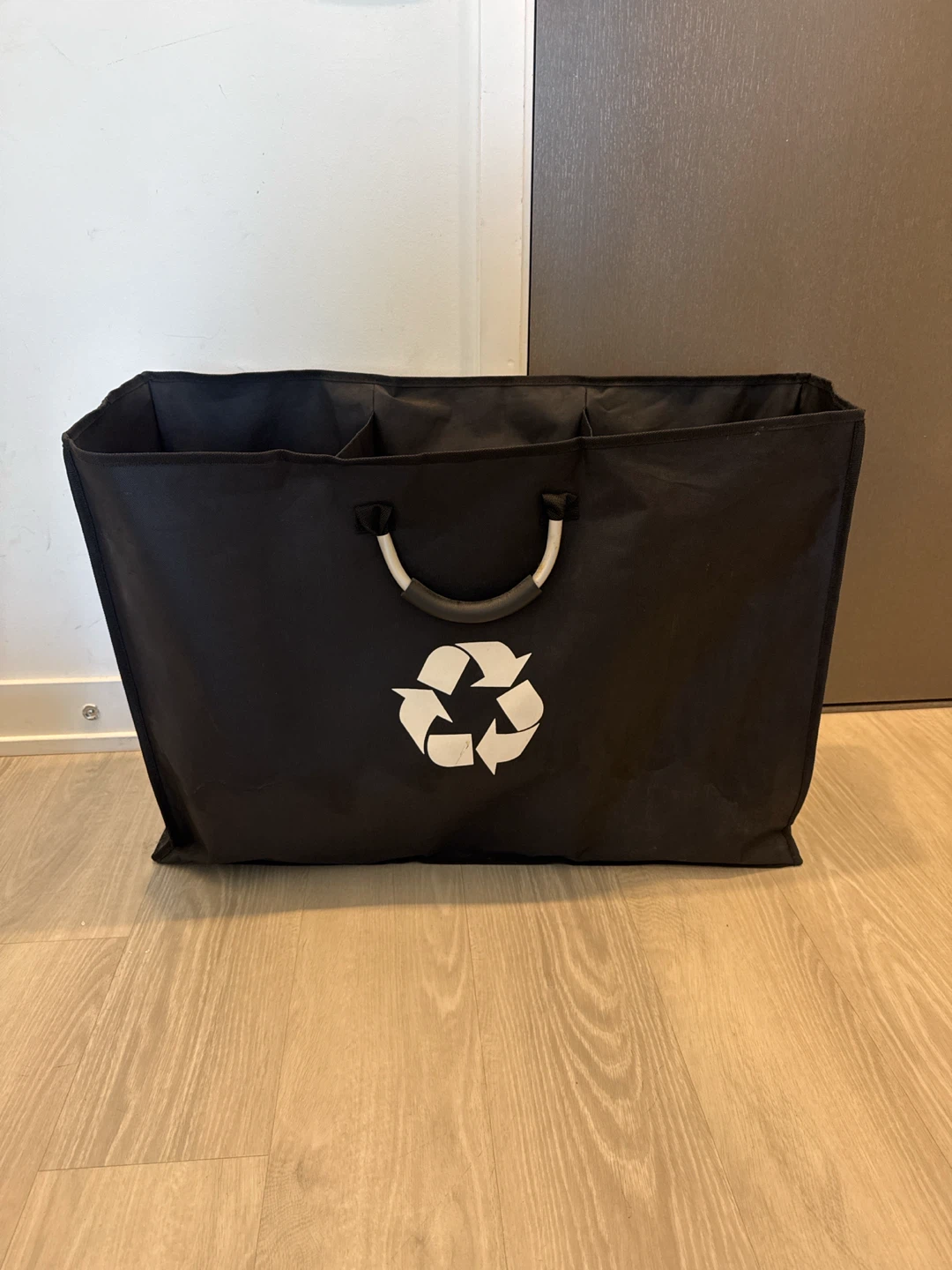 Black 3-Compartment Recycling Sorter Bag